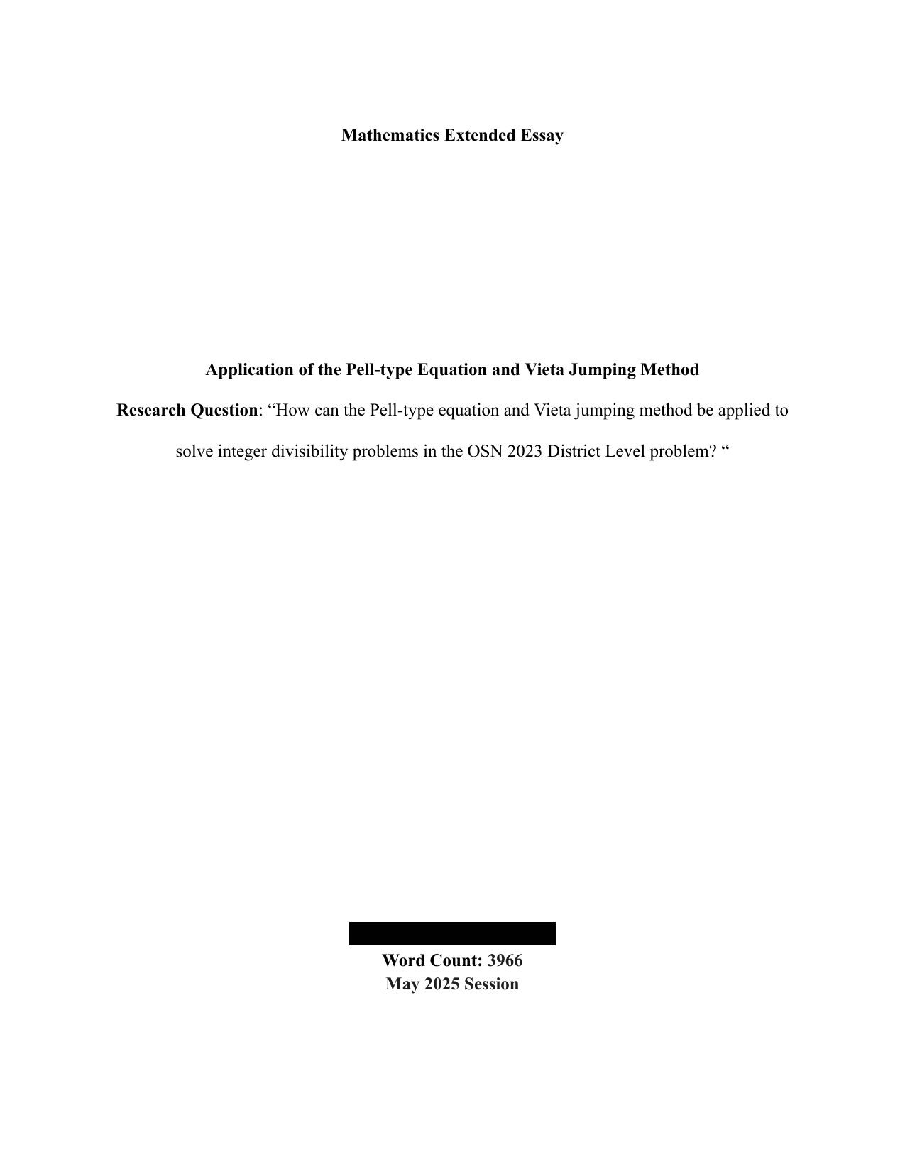 How can the Pell-type equation and Vieta jumping method be applied to solve integer divisibility problems in the OSN 2023 District Level problem? - Mathematics Analysis and Approaches (AA) EE exemplar scored B