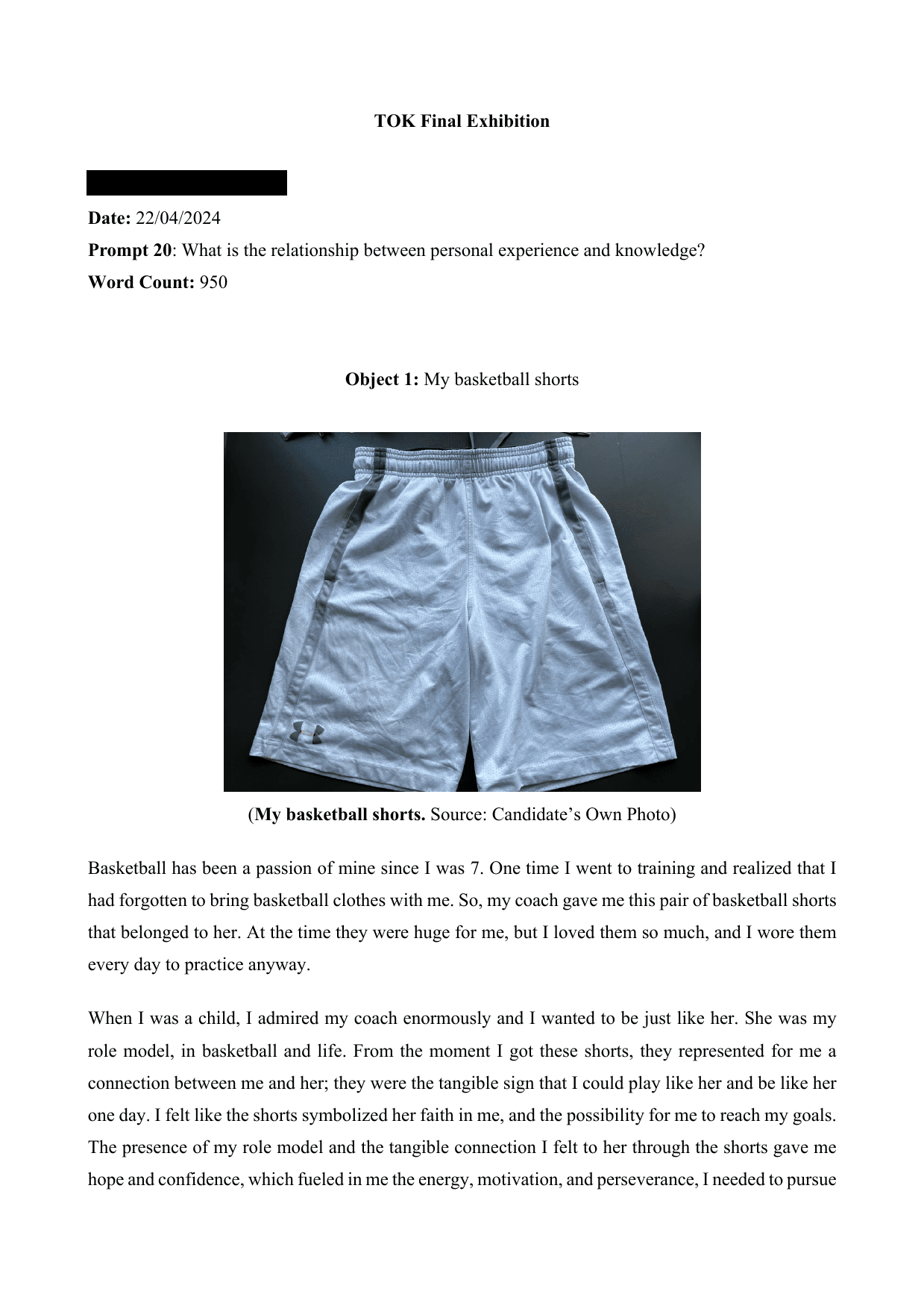 What is the relationship between personal experience and knowledge? - Theory of Knowledge (TOK) TOK exemplar scored A