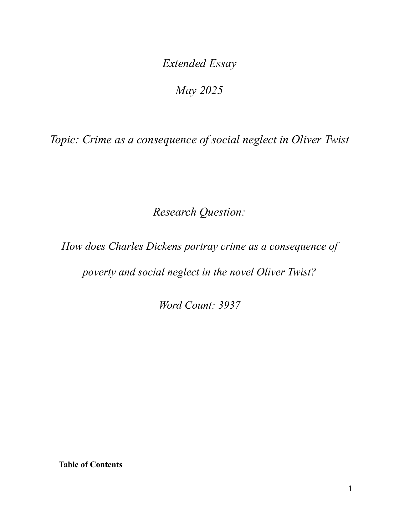 How does Charles Dickens portray crime as a consequence of
poverty and social neglect in the novel Oliver Twist? - English A Lang & Lit EE exemplar scored A