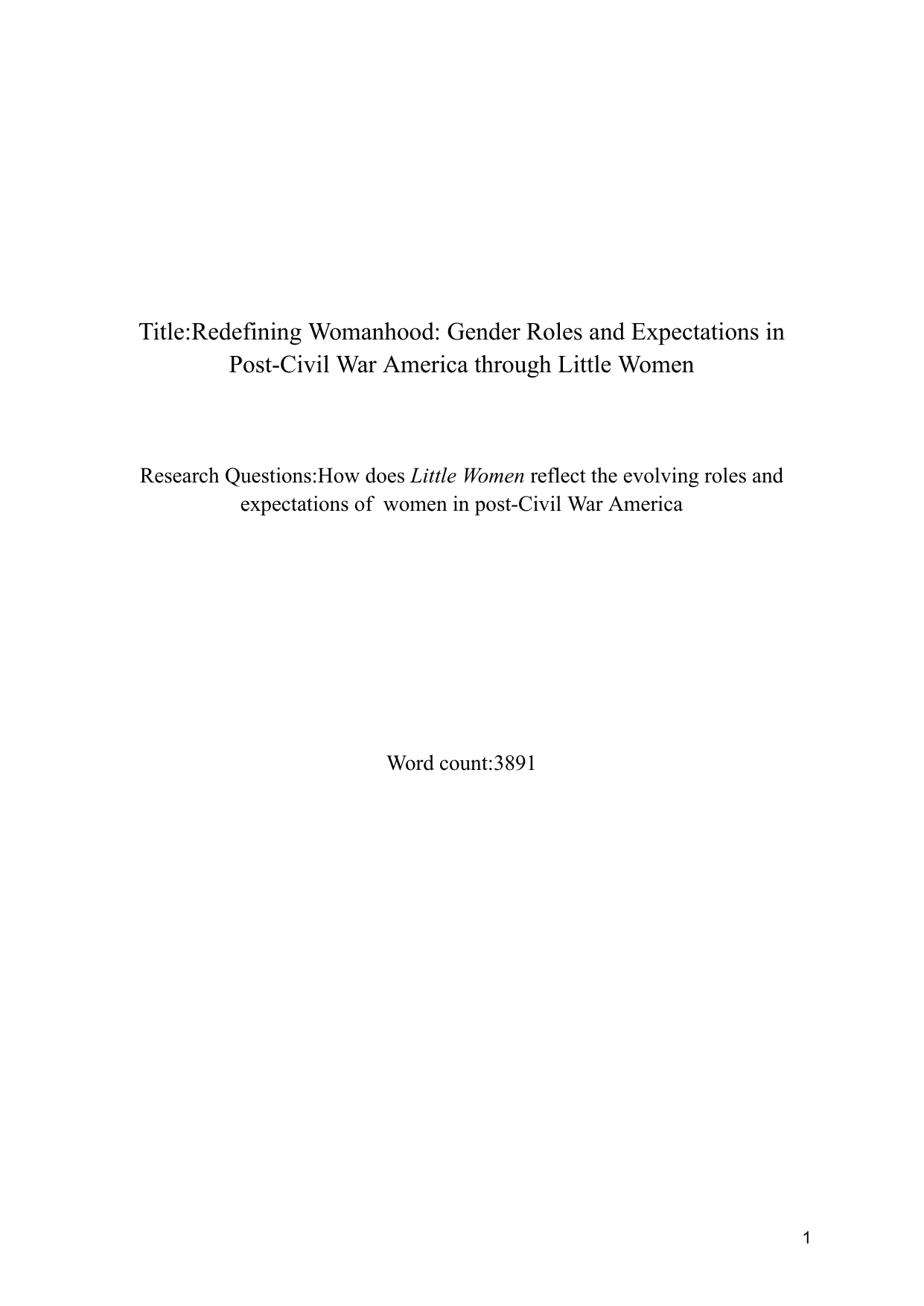 How does Little Women reflect the evolving roles and expectations of  women in post-Civil War America - English B EE exemplar scored B