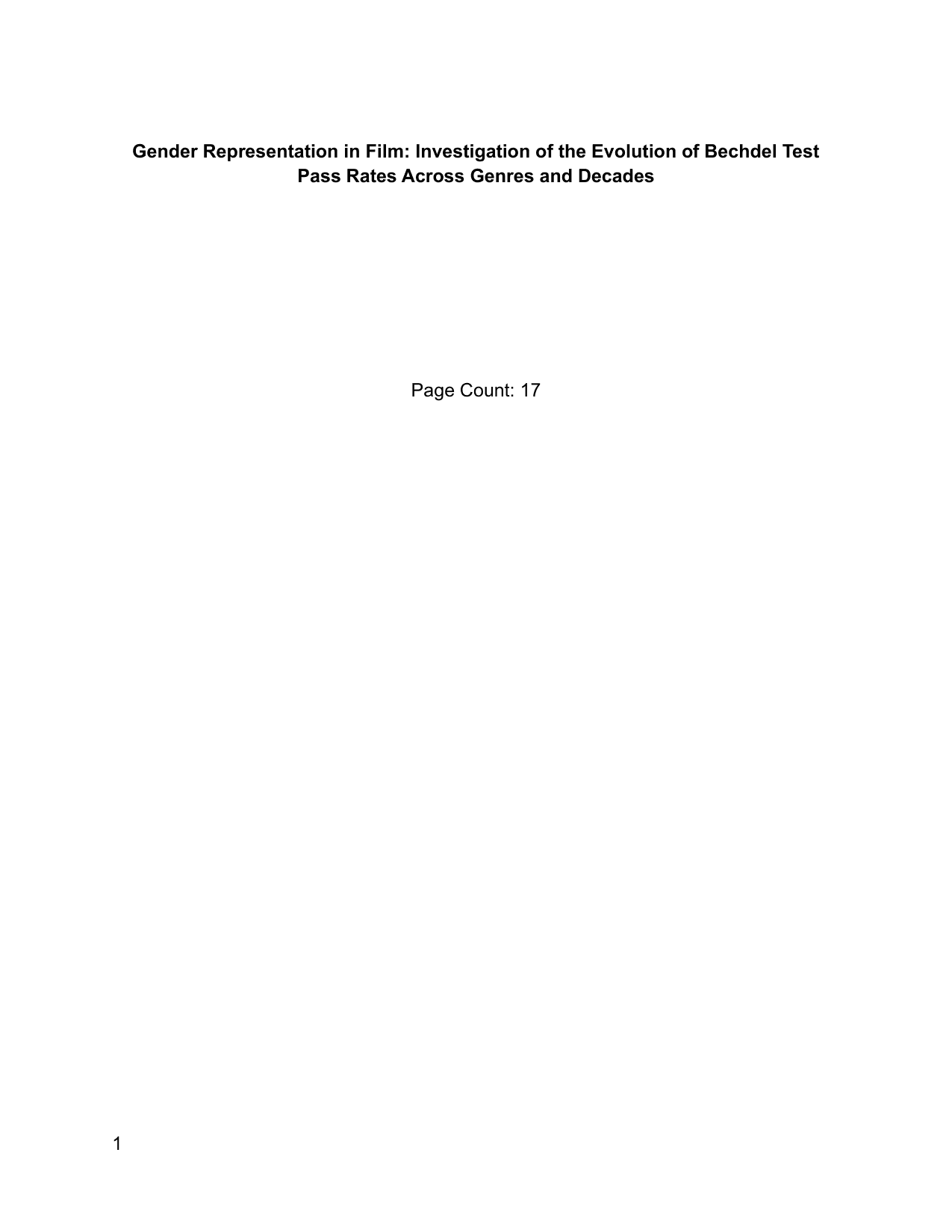 Have Bechdel Test pass rates
significantly increased across decades and are certain film genres more likely to
pass the test than others? - Mathematics Applications & Interpretation (AI) IA exemplar scored 4