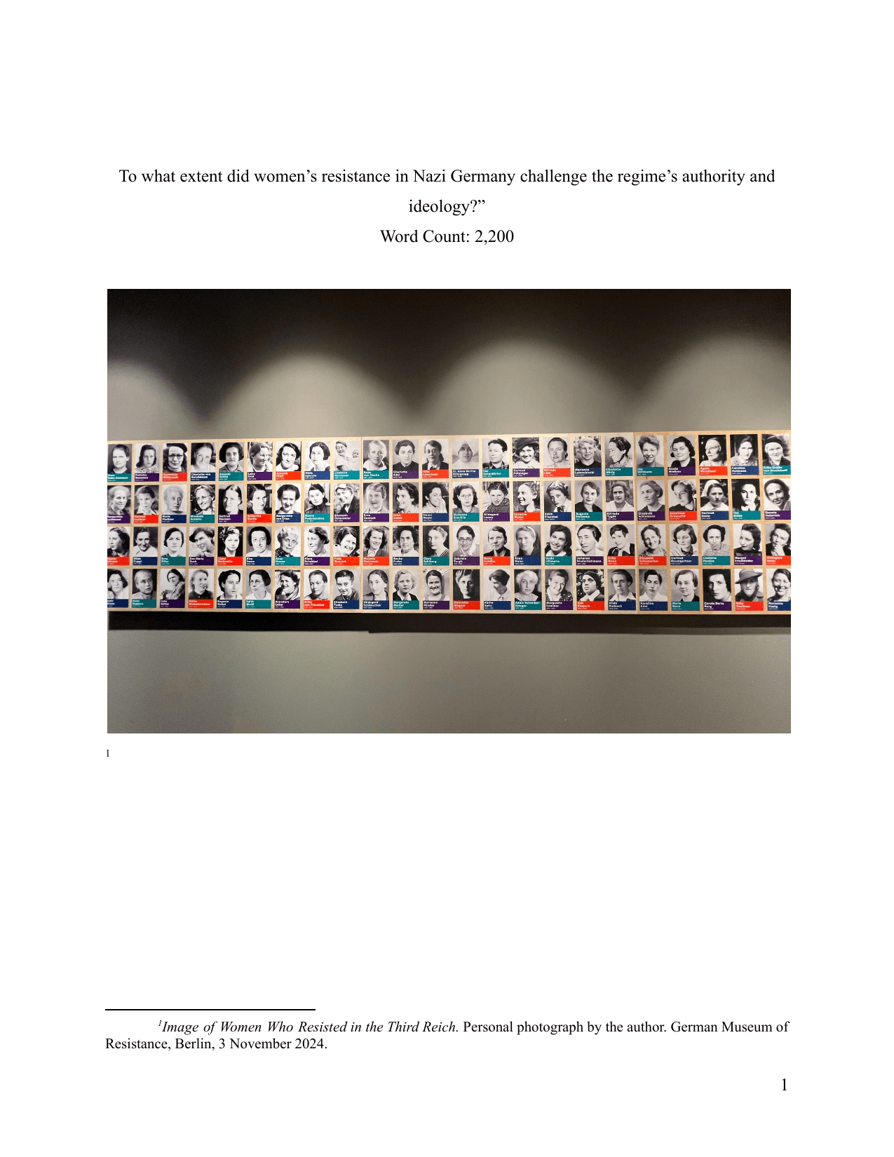 To what extent did women’s resistance in Nazi Germany challenge the regime’s authority and ideology? - History IA exemplar scored 6