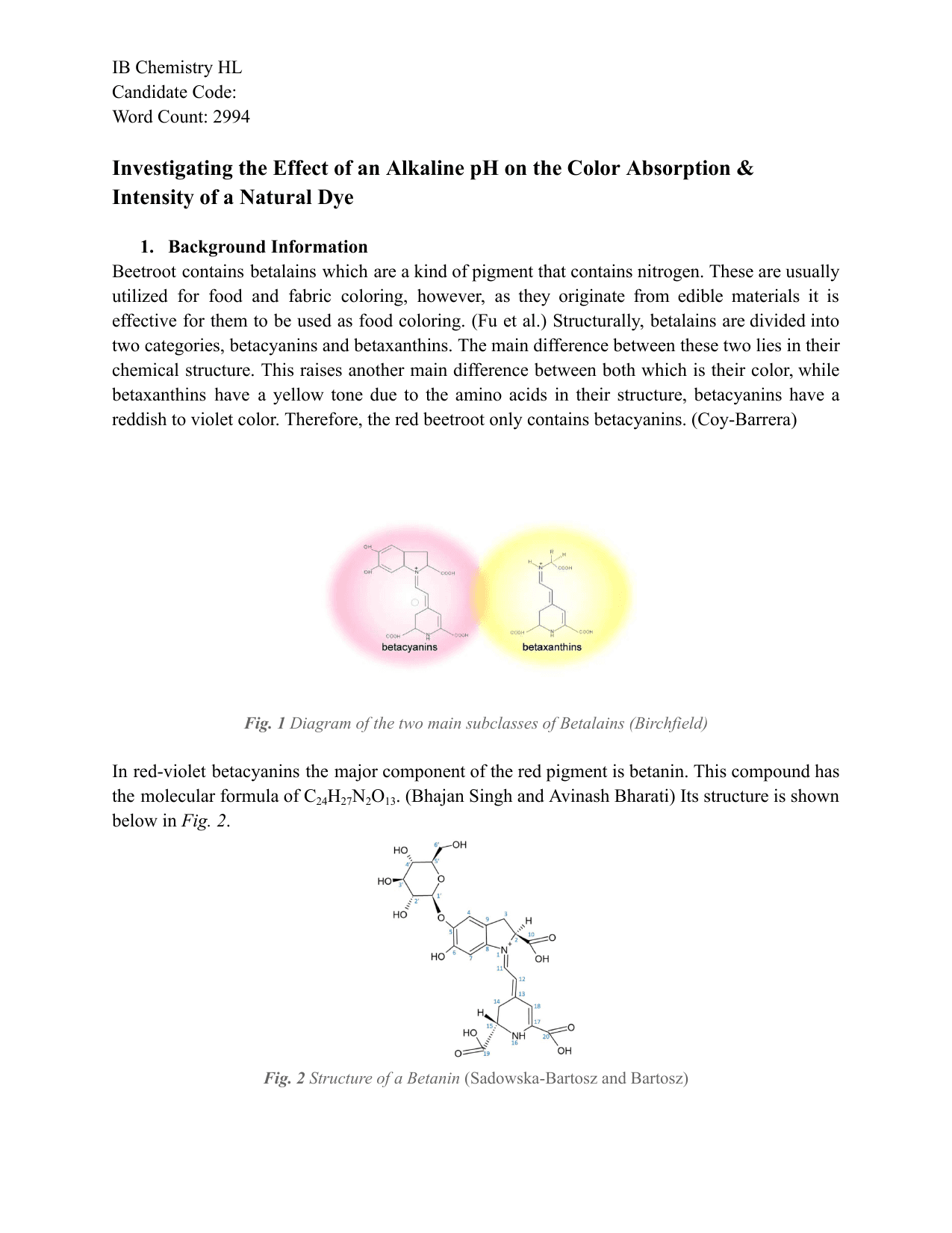 How does the absorption of light at specific wavelengths by beetroot juice change when it is mixed with solutions of varying concentrations of NaOH? - Chemistry IA exemplar scored 5