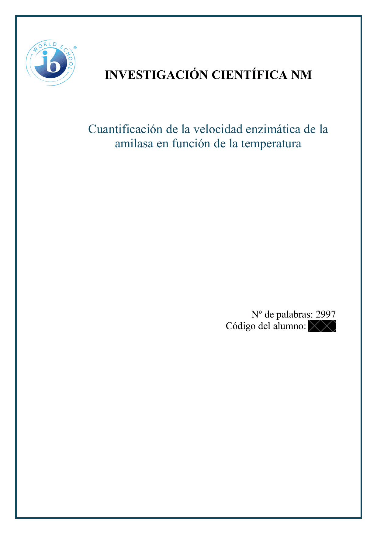 ¿Cómo varía la velocidad enzimática de la amilasa en función de la temperatura y que relación tienen ambas variables? - Chemistry IA exemplar scored 6