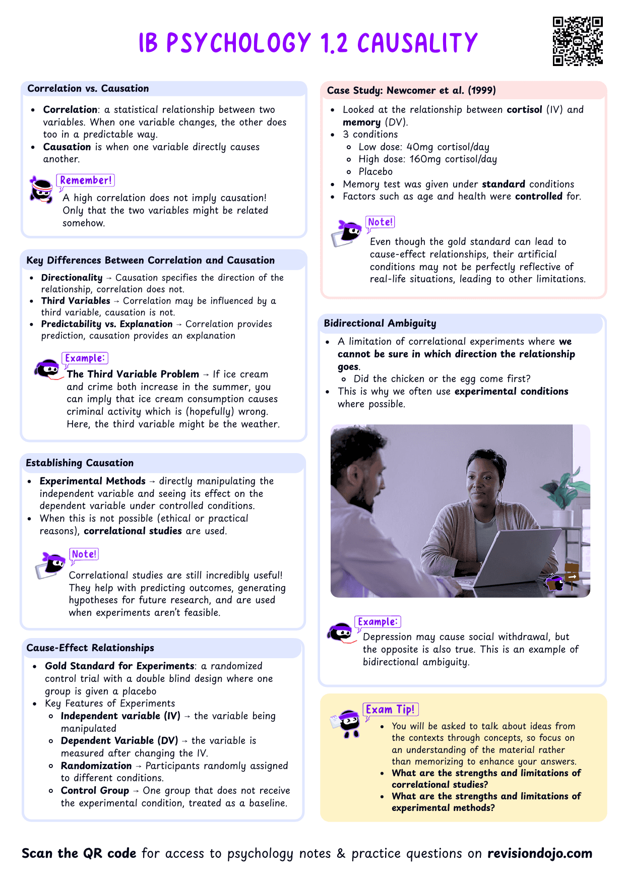 IB Psych 1.2 Causality Cheatsheet - PDF cheatsheet preview
