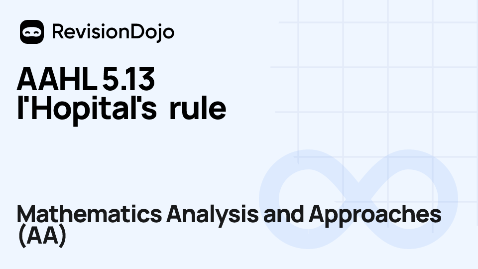 AAHL 5.13 l'Hopital's rule video thumbnail