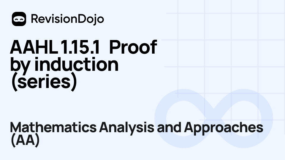 AAHL 1.15.1 Proof by induction (series) video thumbnail