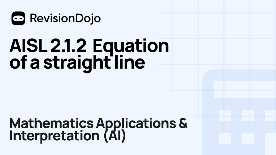 AISL 2.1.2 Equation of a straight line video thumbnail