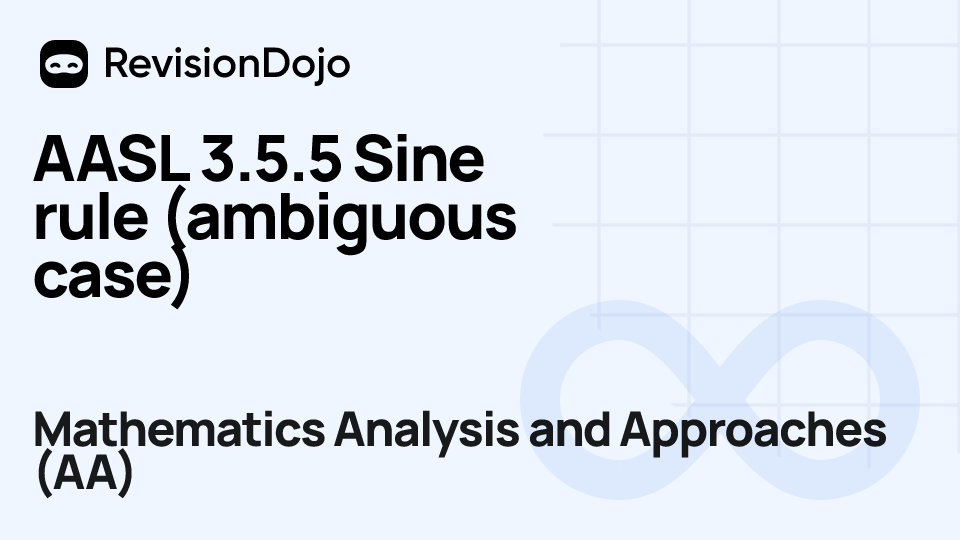 AASL 3.5.5 Sine rule (ambiguous case) video thumbnail