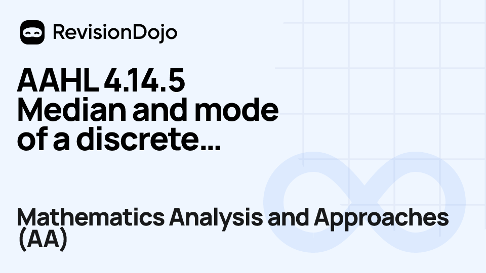 AAHL 4.14.5 Median and mode of a discrete random variable video thumbnail