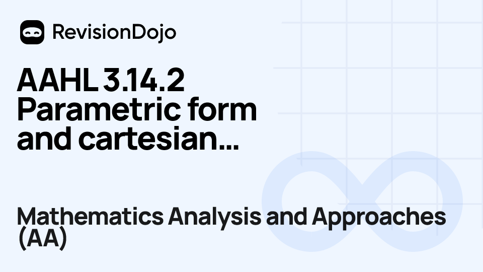 AAHL 3.14.2 Parametric form and cartesian equations of a line video thumbnail
