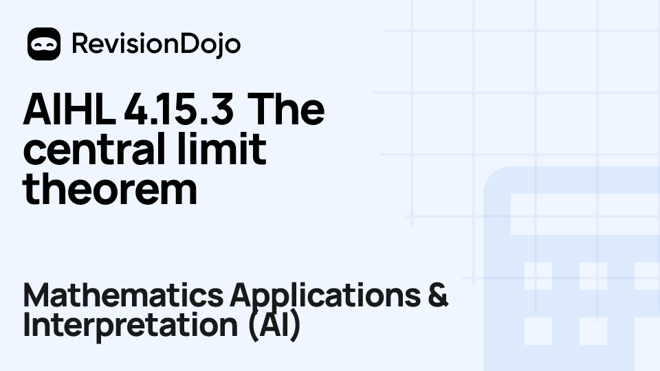 AIHL 4.15.3 The central limit theorem video thumbnail