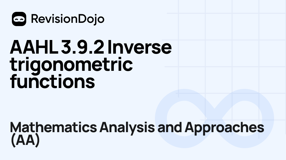AAHL 3.9.2 Inverse trigonometric functions video thumbnail