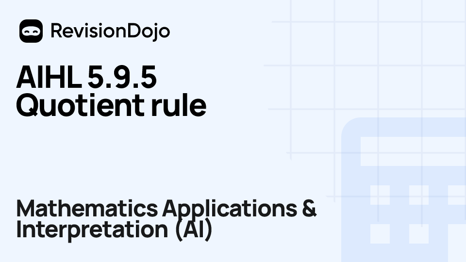 AIHL 5.9.5 Quotient rule video thumbnail