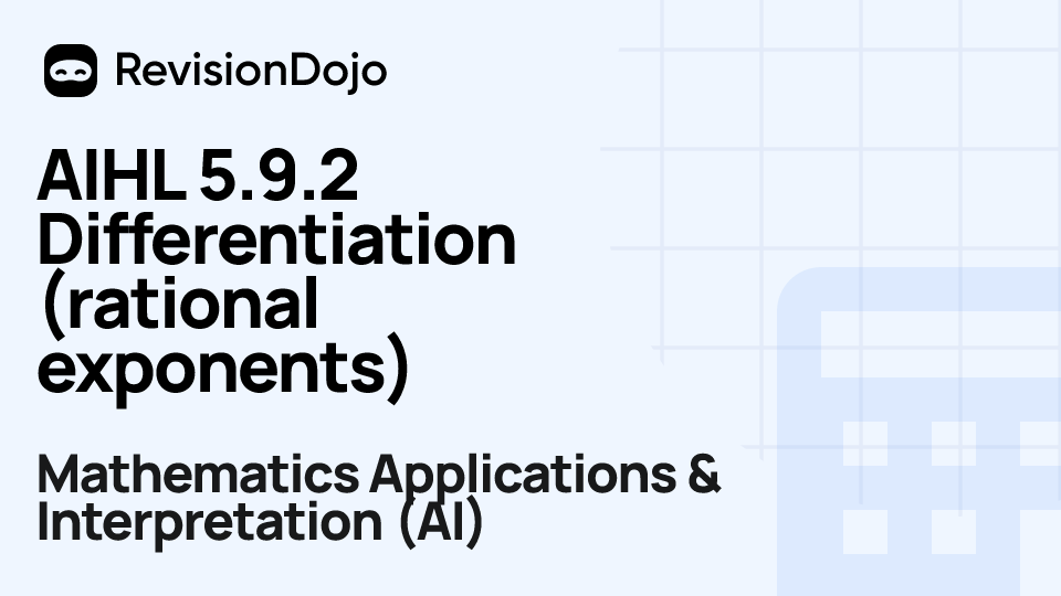 AIHL 5.9.2 Differentiation (rational exponents) video thumbnail