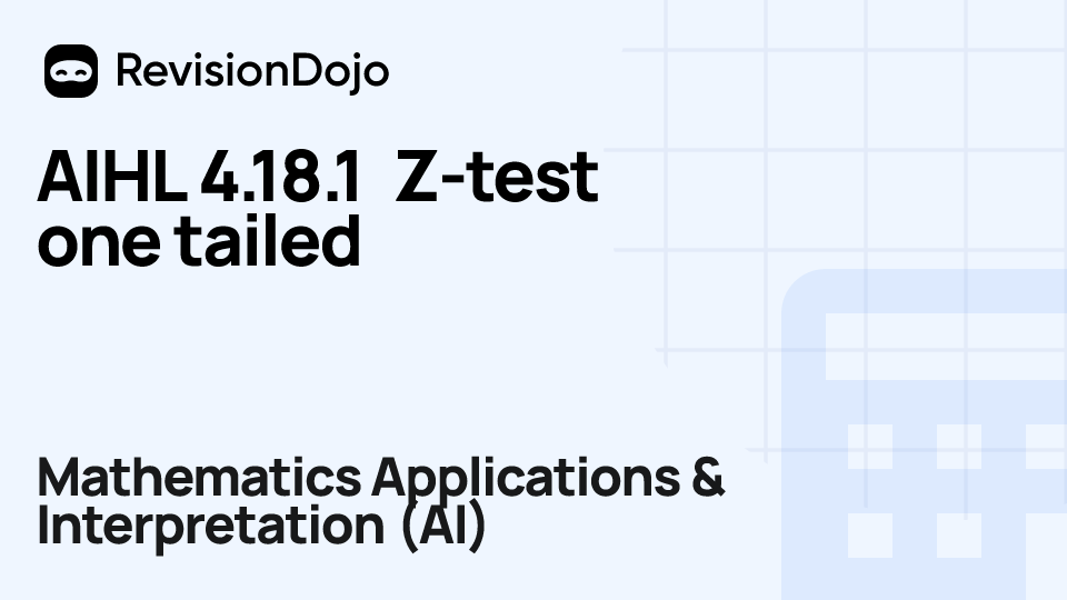 AIHL 4.18.1 Z-test one tailed video thumbnail