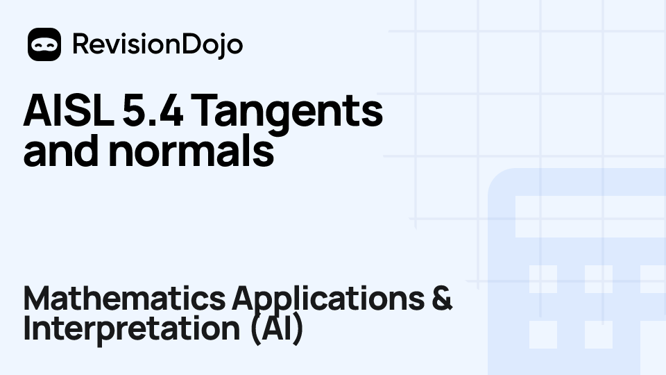 AISL 5.4 Tangents and normals video thumbnail