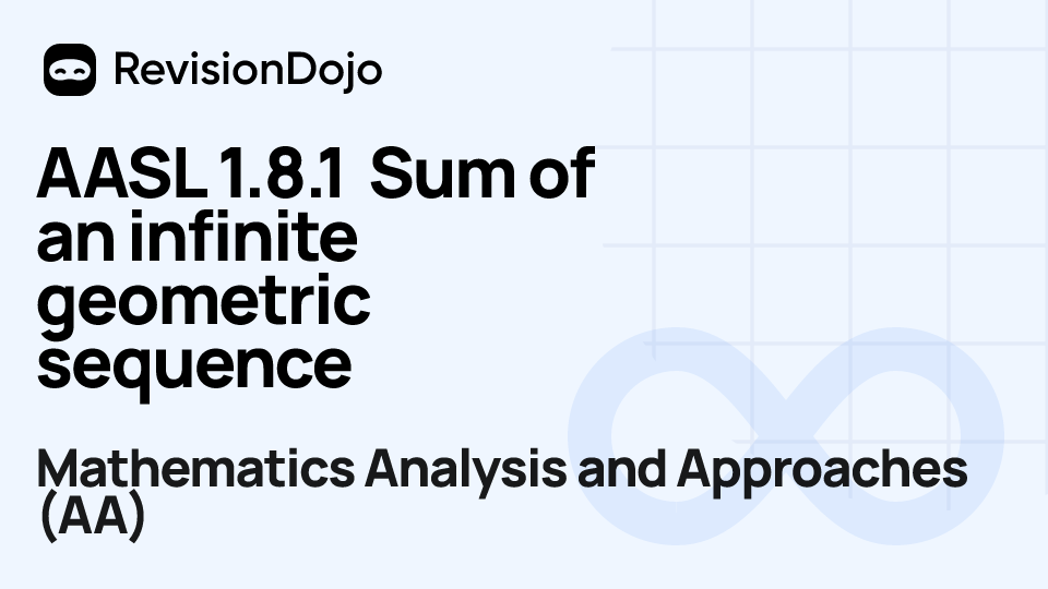 AASL 1.8.1 Sum of an infinite geometric sequence video thumbnail