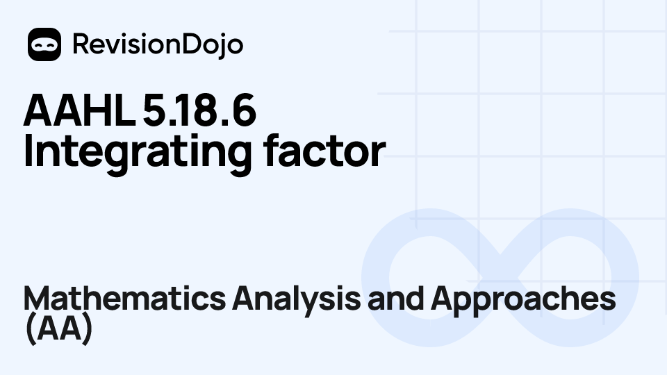 AAHL 5.18.6 Integrating factor video thumbnail