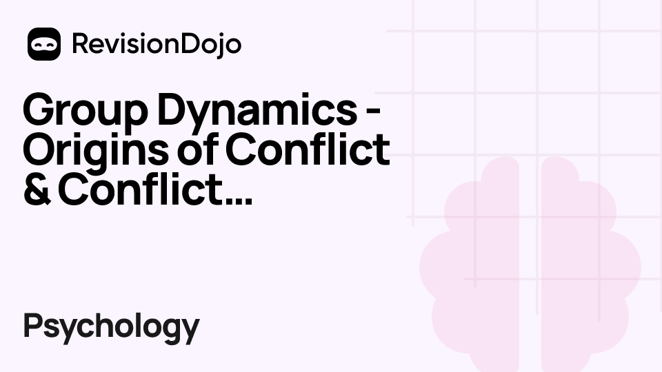 Group Dynamics - Origins of Conflict & Conflict Resolution video thumbnail