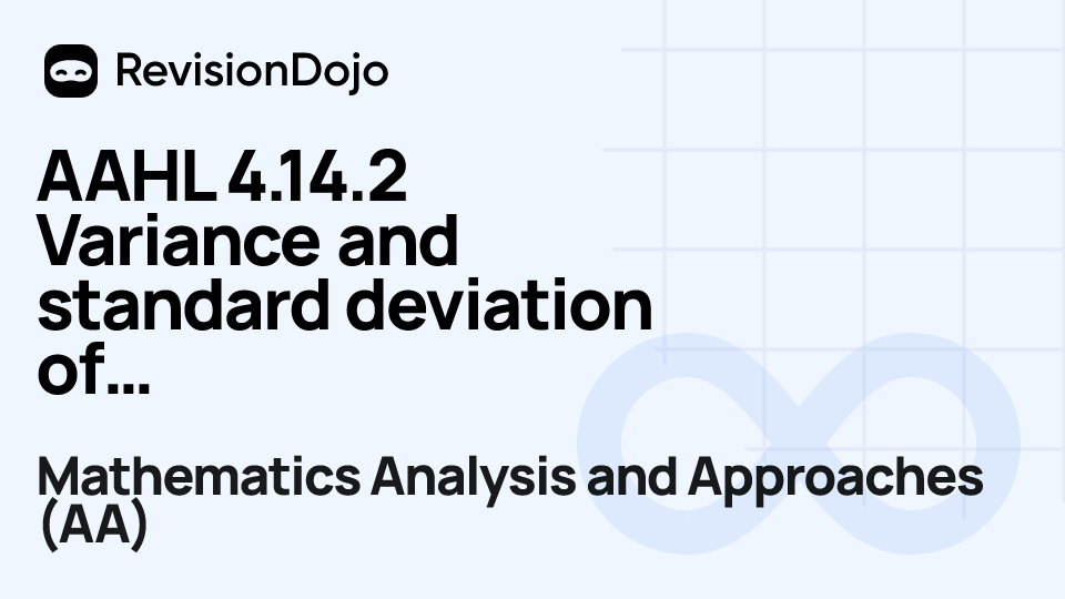 AAHL 4.14.2 Variance and standard deviation of a discrete random variable video thumbnail