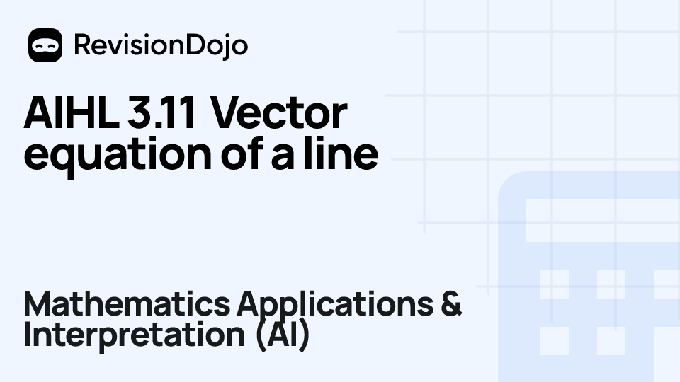 AIHL 3.11 Vector equation of a line video thumbnail