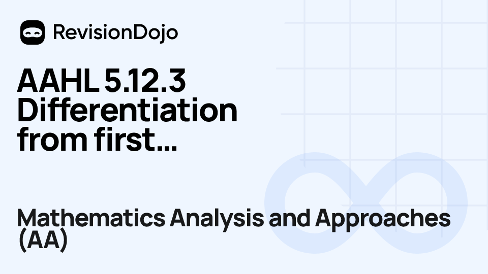 AAHL 5.12.3 Differentiation from first principles video thumbnail