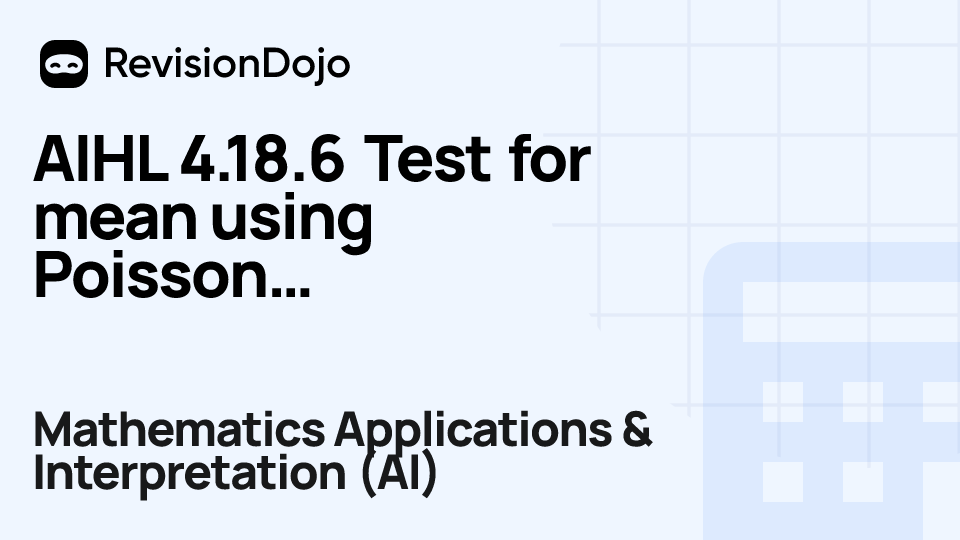 AIHL 4.18.6 Test for mean using Poisson distribution video thumbnail