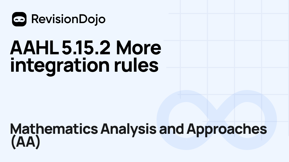 AAHL 5.15.2 More integration rules video thumbnail