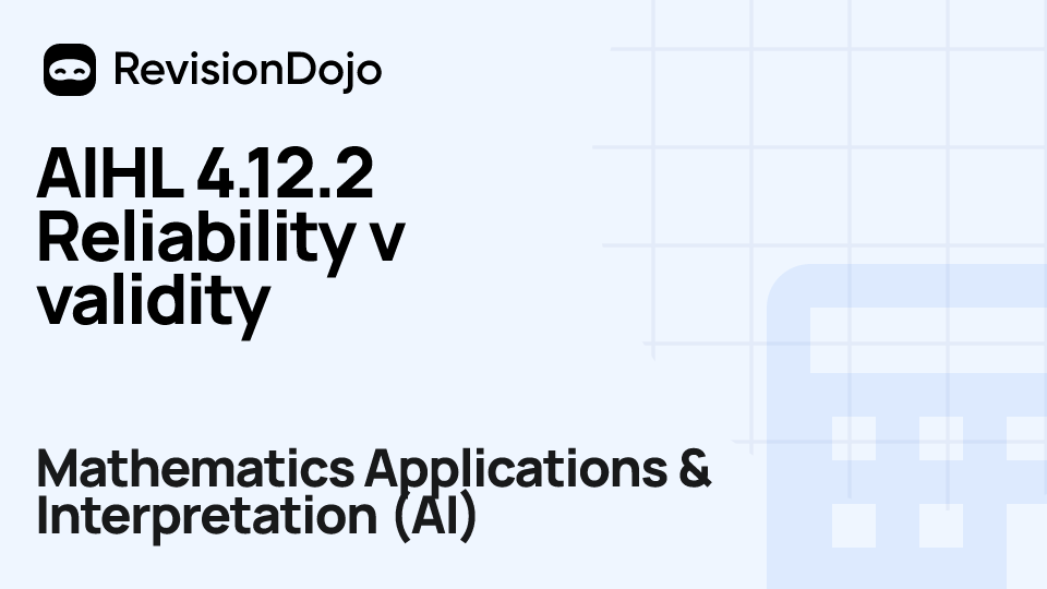 AIHL 4.12.2 Reliability v validity video thumbnail