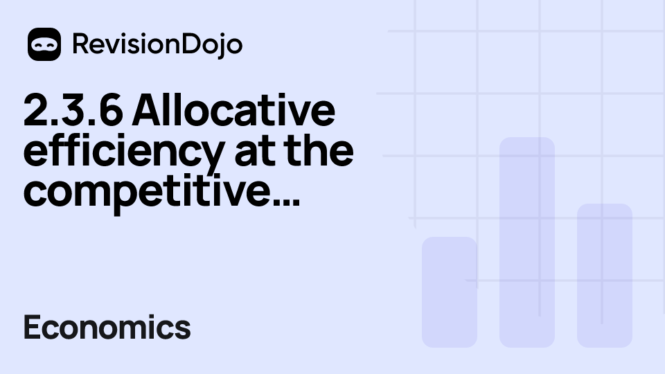 2.3.6 Allocative efficiency at the competitive market equilibrium video thumbnail