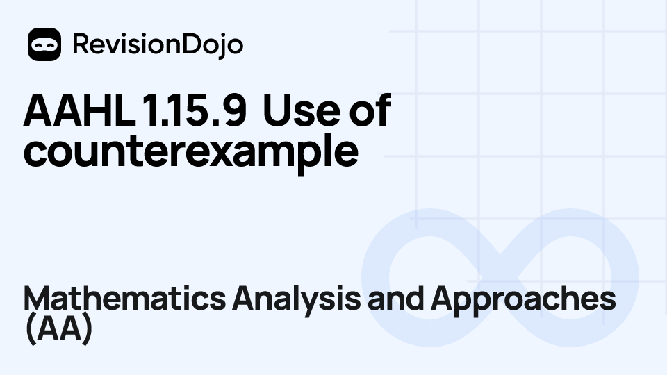 AAHL 1.15.9 Use of counterexample video thumbnail