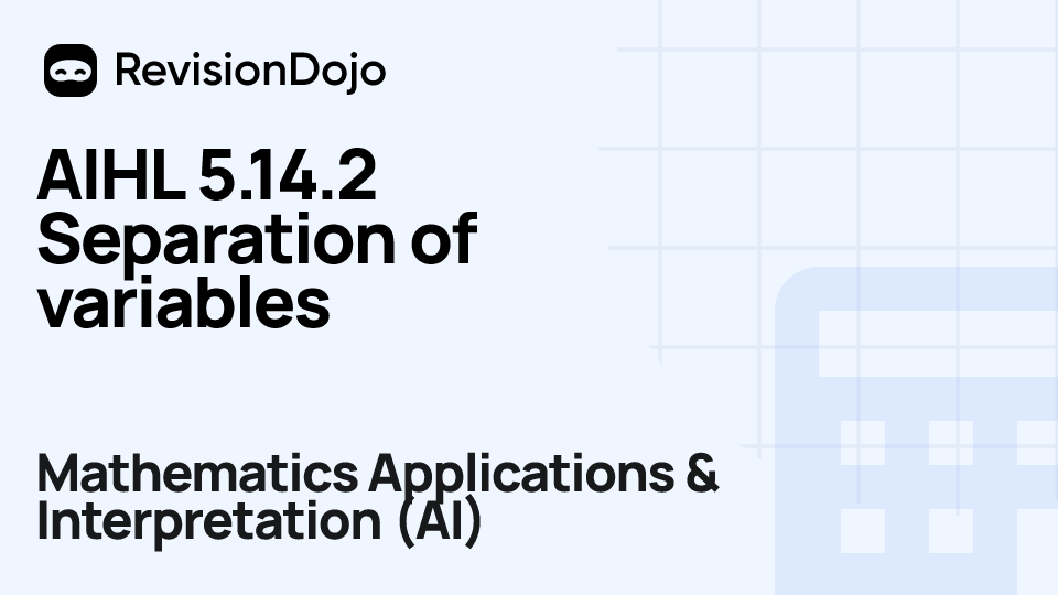 AIHL 5.14.2 Separation of variables video thumbnail