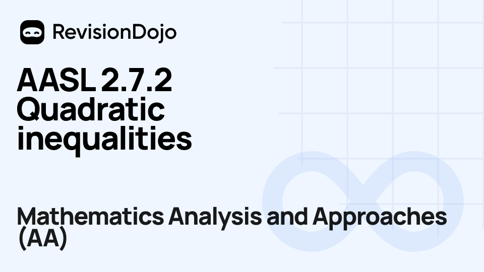 AASL 2.7.2 Quadratic inequalities video thumbnail