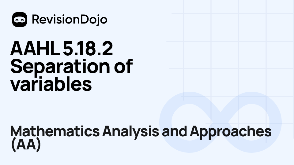 AAHL 5.18.2 Separation of variables video thumbnail